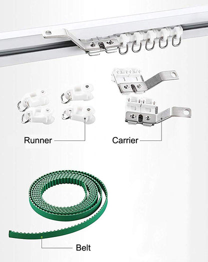 American Homesupplier Smart Curtain System, Heavy Duty Electric Rod, WiFi Control, Alexa & Google Compatible (10 ft)