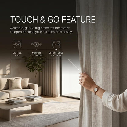 Quoya QL600 Smart Electric Curtain Track, Motorized Adjustable Rail, Compatible with Alexa, Google, Siri & Apple Watch