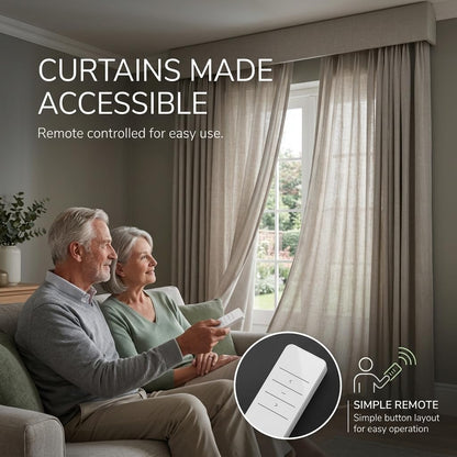 Quoya QL600 Smart Electric Curtain Track, Motorized Adjustable Rail, Compatible with Alexa, Google, Siri & Apple Watch