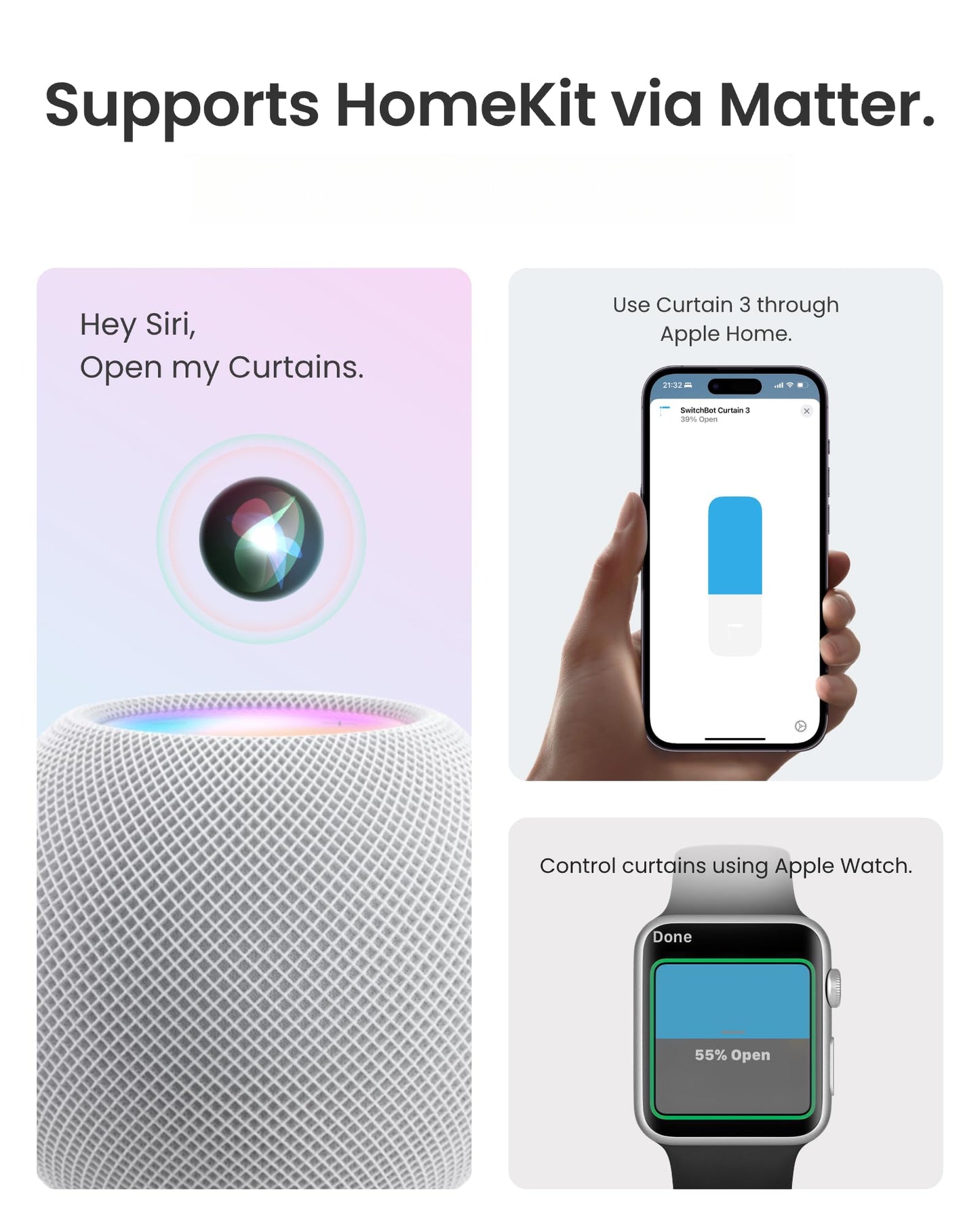 SwitchBot Smart Automatic Curtain Opener 2 Pack with Hub3, App/Timer Control, Alexa, Google Home & HomeKit Compatible