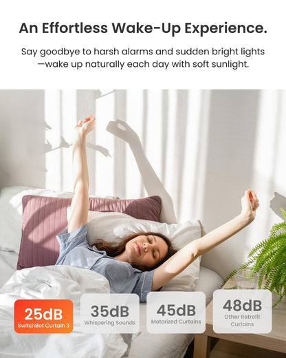 SwitchBot Smart Automatic Curtain Opener 2 Pack with Hub3, App/Timer Control, Alexa, Google Home & HomeKit Compatible